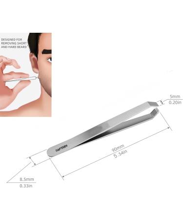 Wide Grip Slant Tweezers - German Stainless Steel - Hand-Filed Slanted Tips for Ultra-Precision - Tweezers for Eyebrows and Nose/Ear/Facial Hair - Professional Grade - Buy Online on GoSupps.com