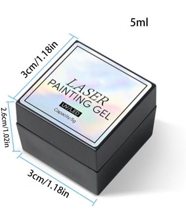 Euyehn Holographic Gel Nail Polish | 5ml Nail Polish Silver Chrome | Sparkling Colors Glossy Nail Gel Liner For Home Salon Manicure - Buy Online on GoSupps.com