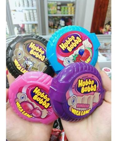 Huba Huba Combo Mega Long Bubble Gum Flavour Cola Strawberry Bubble Tap Watermelon 2Pcs Each (Pack of 8) - Buy Online on GoSupps.com