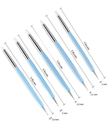 9PCS Sculpting Tools with Metal Ceramic Clay Stylus Dotting Tools and Silicone Polymer Flower Indentation Tool Set - Blue - Buy Online on GoSupps.com