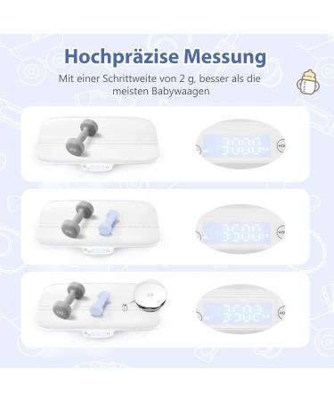 Buy Costway Digital Baby Scale - Bluetooth Multifunctional Scale for Kids & Pets 30kg Capacity Weight & Height Measurement Tara & Holding Function - Buy Online on GoSupps.com