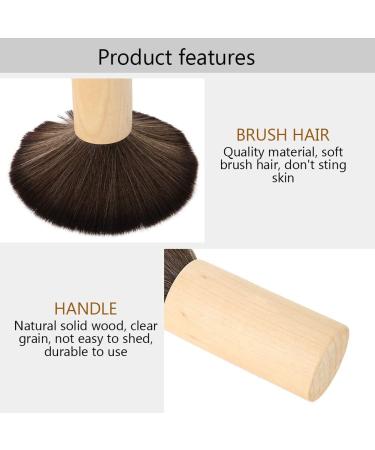 Barber Cleaning Wood Handle Hair Sweep Brush Hairdressing Neck Face Duster Tool - Buy Online on GoSupps.com