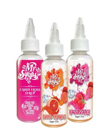 mr syrups Mr Syrups Delicious Flavored Candy Floss Syrups - Blood Orange Raspberry - 60ml Bottle - Sugar Free Flavored Syrup for Coffee Cocktails Mocktails Iced Tea Milkshakes &