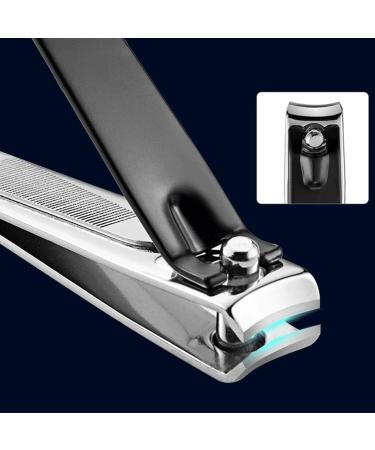 SVAASA Nail Clippers Single Anti-Splash Nail Clipper Carbon Steel Manicure Nail Clipper with File Electrophoresis Black Nail Clipper - Buy Online on GoSupps.com