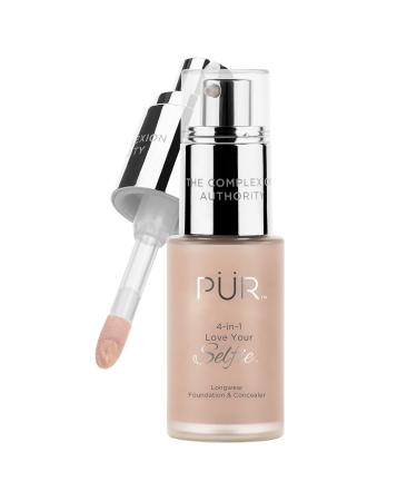 P R MINERALS 4-in-1 Love Your Selfie Longwear Foundation & Concealer  Full Coverage Liquid Foundation  Hydrating Formula  Cruelty Free