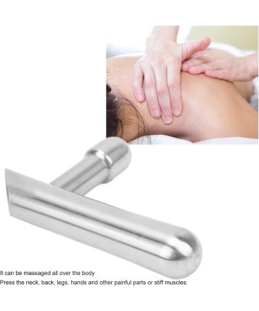 Hztyyier T-Bar Massager - Ergonomic Stainless Steel Massage Device for Deep Tissue Relief | Durable & Portable with Black Storage Bag - Buy Online on GoSupps.com