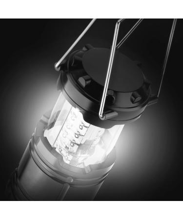 Ultra Bright LED Camping Lantern Flashlights, Water Resistant, Black - 2 Pack - Buy Online on GoSupps.com