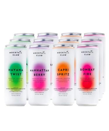 Mocktail Club Variety Pack Premium Crafted Non-Alcoholic Cocktails I 12-pack