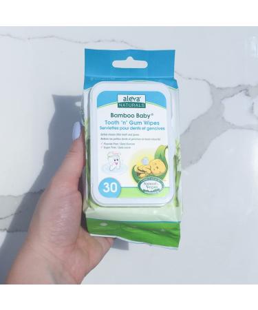 Aleva Naturals Bamboo Baby Wipes for Teeth & Gums - 30 Count - Buy Online on GoSupps.com