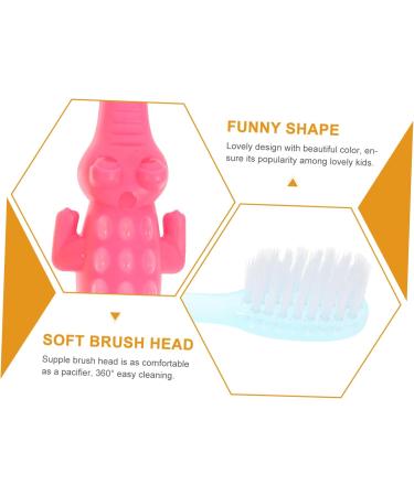 Frcolor 16 Pack Small Crocodile Toothbrush for Kids | Cute Toothed Cleaners for Infants & Toddlers | PBT Small Head Oral Hygiene Tools - Buy Online on GoSupps.com