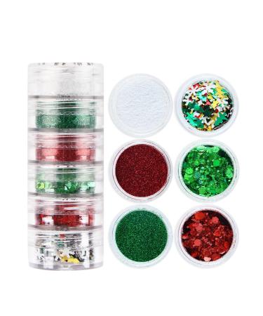 Buy Christmas Nail Art Glitter Sequins | 3D Holographic Winter Snowflake Accessories | International Shipping - Buy Online on GoSupps.com