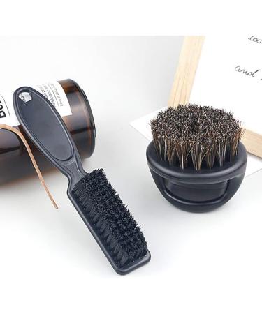 Professional Beard and Mustache Brush Set for Men - Hair Salon Tools for Shaving, Cleaning, and Styling - Black - Buy Online on GoSupps.com