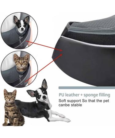 Pet Sling Carrier Bag Dog Cat Hand-Free Sling Carrier Shoulder Bag Breathable Mesh Pet Puppy Travel Bag Handbag Adjustable Shoulder Strap Pet Tote Bag For Small Dog Cat Puppy Outdoor Walking Travel Grey - Buy Online on GoSupps.com