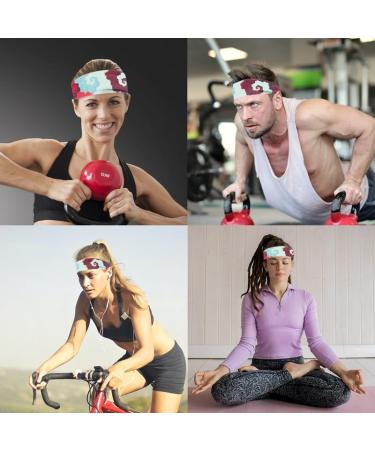 Garronmavis Spiral Pixel Painting Headband for Women Swirl Coral Elastic Wide Headbands Modern Art Fashion Wide Hair Bands Spiral Pixel Coral Painting - Buy Online on GoSupps.com