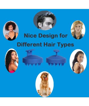 Hair Shampoo Brush & Scalp Massager - Soft Silicone Bristles for Scalp Health & Hair Growth (Blue) - Ideal for Wet & Dry Use - International Shipping Available - Buy Online on GoSupps.com