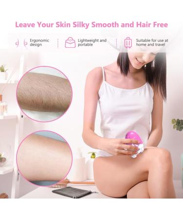 Uraqt Epilator for Women - Gentle Hair Removal with Massage Rolls Long-Lasting Razor & Accessories (Pink) | Perfect Gift! - Buy Online on GoSupps.com