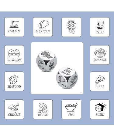 Anniversary Date Night Gifts for Him Her Boyfriend Girlfriend Husband Wife Birthday Couple Gift Dinner Food Decider Dice for Men Women Funny Engagement Wedding Valentines Day Gift Ideas Food Dices - Buy Online on GoSupps.com
