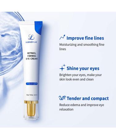 Retinol Firming Eye Cream - Anti-Aging Treatment for All Skin Types Brightens & Moisturizes Alcohol-Free 30g - Buy Online on GoSupps.com