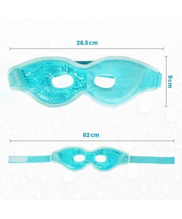 ACWOO Cooling Eye Mask 2PCS Cooling Gel Beads Eye Mask for Puffy Eyes Reusable Hot Cold Therapy Gel Eye Mask for Migraine Relief Headache Dark Circles Dry Eyes Swollen Eyes Sinus Pain (C) A Blue+pink - Buy Online on GoSupps.com