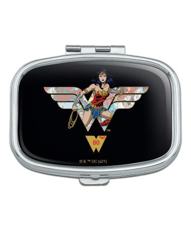 Wonder Woman 80th Collage Logo Rectangle Pill Case Trinket Gift Box