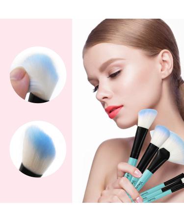 32pcs Makeup Brush Set - Professional Cosmetic Brushes for Foundation Eyeshadow & Lips with Stylish Blue Nylon Case - Buy Online on GoSupps.com