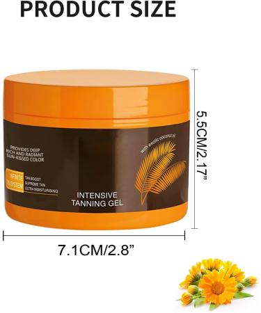 Funnaura Intensive Tanning Gel Fast Tanning Bronzing with Coconut Oil and Vitamin E for Sunbeds & Outdoor Sun - Buy Online on GoSupps.com