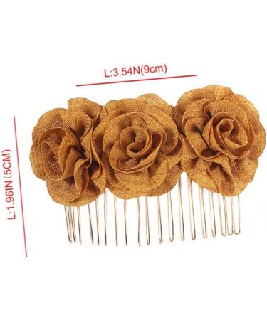 Housoutil Elegant Hair Clips Wedding Hair Clips Exquisite Hair Clip Beach Hair Clip Hair Pin Hair Barrettes Clips for Hair Metal Hair Clips Bridal Barrette Cloth Flower Hairpin Set - Buy Online on GoSupps.com