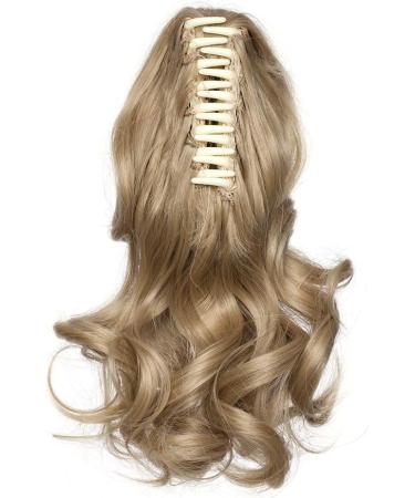 12 Curly Ash Blonde Claw Clip Ponytail Hair Extension - Synthetic Hairpiece - Buy Online on GoSupps.com