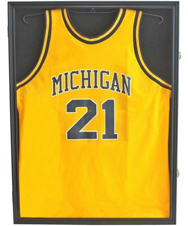 Lockable Jersey Display Frame Case | Large Shadow Box with UV Protection | Ideal for Sports Jerseys | Black Finish - Buy Online on GoSupps.com