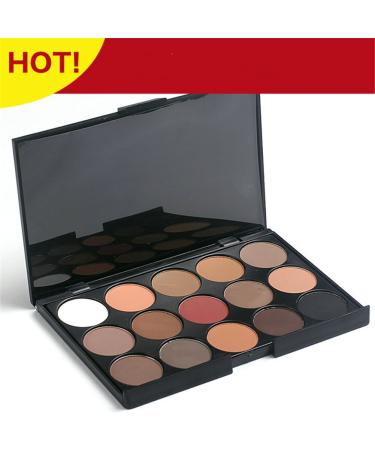 Pure Vie Professional Highlight Eyeshadow Palette - 15 Colors Matte Shimmer Eye Shadows Pallet for Contouring, Highly Pigmented Nudes, Natural Warm Tones - Holiday Gift Set - Buy Online on GoSupps.com