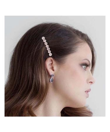 Cimenexe Bohemian Crystal Hair Barrette Rhinestone Hair Clip Gold Cz Hair Pins Clips Rhinestone Flower Headwear Bridal Decorative Hair Accessories for Women and Girls Gifts