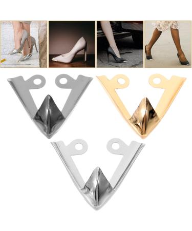 CALLARON Metal Shoes Protector 3 Pairs Pointed Toe Caps for High Heels | Elegant Tip Covers & Pumps Decoration | Durable Shoe Repair Charms - Buy Online on GoSupps.com