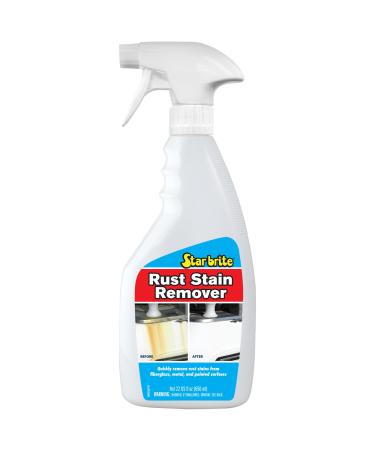 STAR BRITE Rust Stain Remover Spray - Instantly Dissolve Corrosion Stains on Fiberglass Vinyl Fabric Metal & Painted Surfaces - Also Removes Sprinkler Stains - 22 Ounces (089222SS)