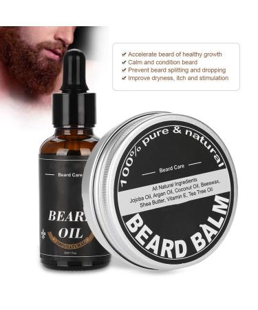 Men's 4-Piece Beard Care Set | Moisturizing Beard Balm Oil Comb & Brush - International Shipping - Buy Online on GoSupps.com
