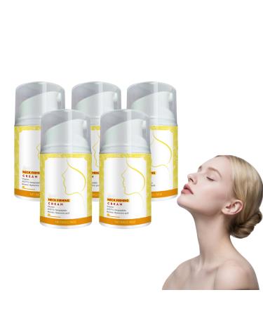 VKaoess Retinol Neck Cream for Firming and Tightening Firming Cream for Neck and Chest with Hyaluronic Acid to Improve the Visibility of Neck Lines Moisturizing Cream 50g 5 Bottles