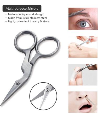 Fitdon Eyebrow Set: Stainless Steel Tweezers Scissors Brush & Razors | 6-Piece Grooming Kit for Perfect Eyebrows - Buy Online on GoSupps.com