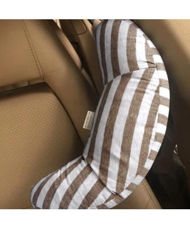 Kids Car Seat Belt Safety Travel Pillow - Head & Neck Support Cushion for Children - Universal Fit and Comfortable - Khaki - Buy Online on GoSupps.com