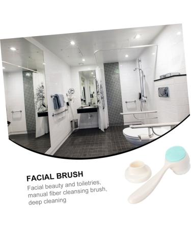 POPETPOP 1pc Face Brush Blackhead Removing Brush Face Soap Brush Face Skin Care Exfoliator Manual Face Hand Held Face Manual Facial Brush Silicone Brush Abs Double Sided White - Buy Online on GoSupps.com