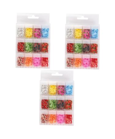 36 boxes Nail art accessories DIY Nail Art accessories fruit nail charms strawberry slices Jewelry accessories nail decoration trailer Fruit slices mud sludge masked sludge gum soft ceramics 3D 14.8x2.5cmx3PCs different colors x 3 pieces