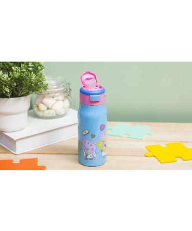 Zak Designs Peppa Pig Kids Water Bottle 13.5oz - Vacuum Insulated Stainless Steel, Leak-Proof Pop-Up Spout Cover - Ideal for School or Travel (Peppa Pig) - Buy Online on GoSupps.com
