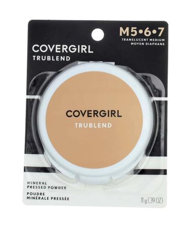 Covergirl TruBLEND Pressed Powder 4 Translucent Medium .39oz Medium 4 (Pack of 4)
