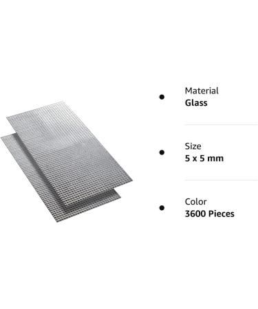 SATINIOR 3600pcs Self-Adhesive Mini Square Glass Mirrors - 5x5mm Decorative Craft Mosaic Tiles - Buy Online on GoSupps.com