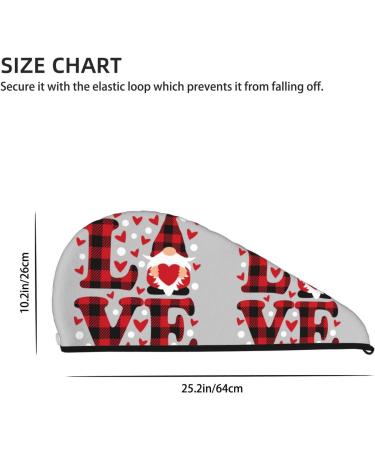 Buffalo Plaid Gnome Microfiber Hair Towel | Soft Super Absorbent Quick Dry Wrap for Long Curly & Thick Hair - Buy Online on GoSupps.com