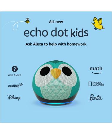 All-New Echo Dot (5th Gen, 2022 release) Kids | Designed for kids, with parental controls | Owl Owl Device only