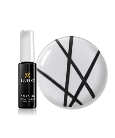 Bluesky Gel Polish Fine Liner Nail Art Gel Polish Black - 8g Gloss Fine Line Gel for Nail Design (Requires Drying Under UV LED Lamp)