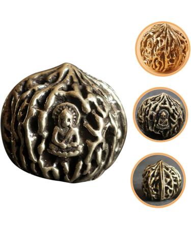 Shop Bcoath 2-Piece Brass Fitness Handball & Walnut Ornament - Handmade Chinese Decor for Adults | Unique Small Desktop Decoration - Buy Online on GoSupps.com