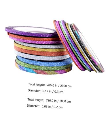 Beavorty 90 Pcs Adhesive Line Sticker Washi Tape Dispenser Nail Decor Nail Tape Strip Adhesive Epoxy Nail Art Stickers Nail Strip Tape Gold Powder Gold and Silver Thread Optional - Buy Online on GoSupps.com