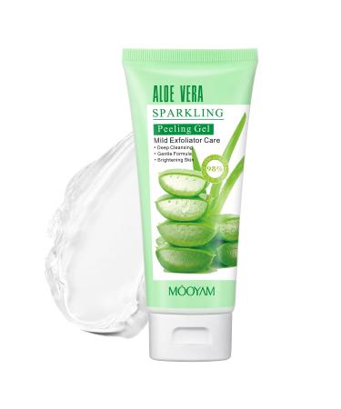 Peeling Gel & Aloe Vera Exfoliator - Brightening Facial Scrub & Deep Cleansing Face Wash for All Skin Types | Remove Dead Skin & Refresh After Sun Care - Buy Online on GoSupps.com