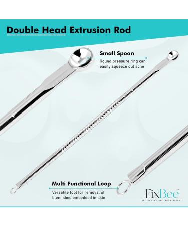 5PC Blackhead & Pimple Removal Kit with Tweezers - Facial Spot Popping Tool Set - Buy Online on GoSupps.com