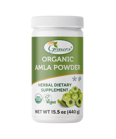 Organic Amla Powder 15.5 Ounce - USDA Organic Batch Tested Rich in ORAC Value 15.5 Ounce (Pack of 1)